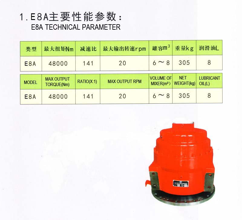 gearbox for concrete truck mixer